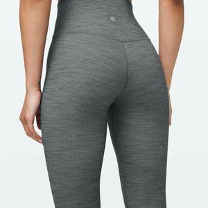 Lululemon Align Pant II 25" Herringbone Heathered Black White 4